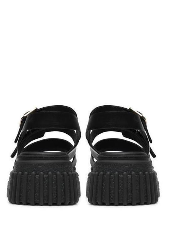 Evamar Strap Damenplattformen Schwarz