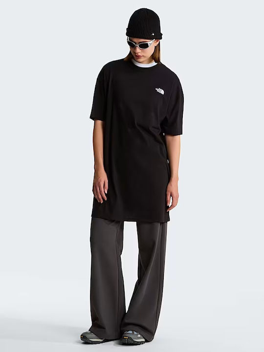 Summer Mini Athletic T-Shirt Short Sleeve Black Dress