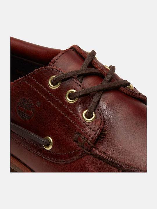 Leather Women's Boat Shoes in Brown Colour