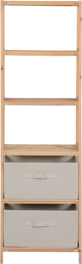 Pakketo Wolen Boden Badezimmerregal Hölzernes 42x27.5x139cm Beiges