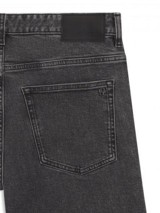 Delaware Ανδρικό Παντελόνι Τζιν με Slim Εφαρμογή Dark Grey