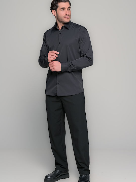 Long Sleeve Shirt in Regular Fit Black