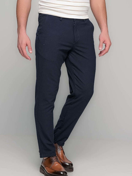 Herrenhosen Elastisches Gerade Bein Blau