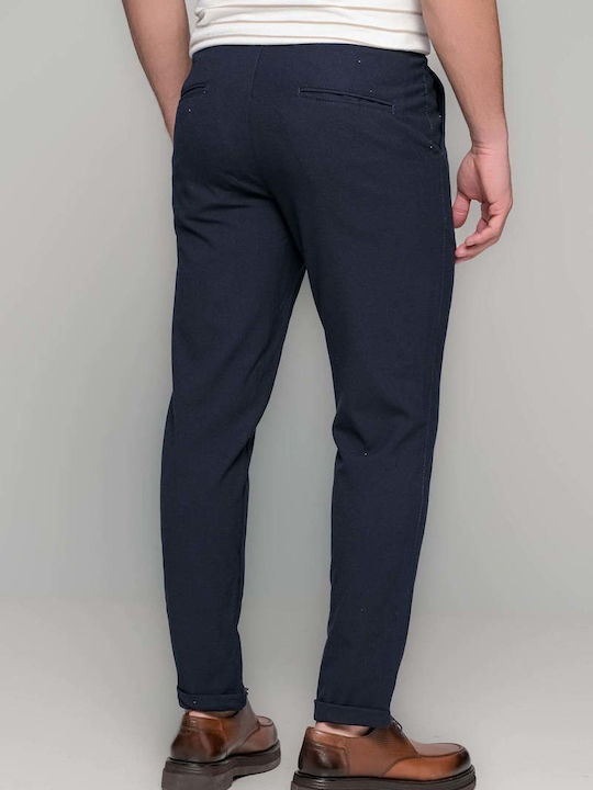 Herrenhosen Elastisches Gerade Bein Blau