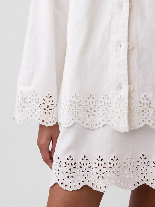 Μακρυμάνικο Γυναικείο Πουκάμισο Off White