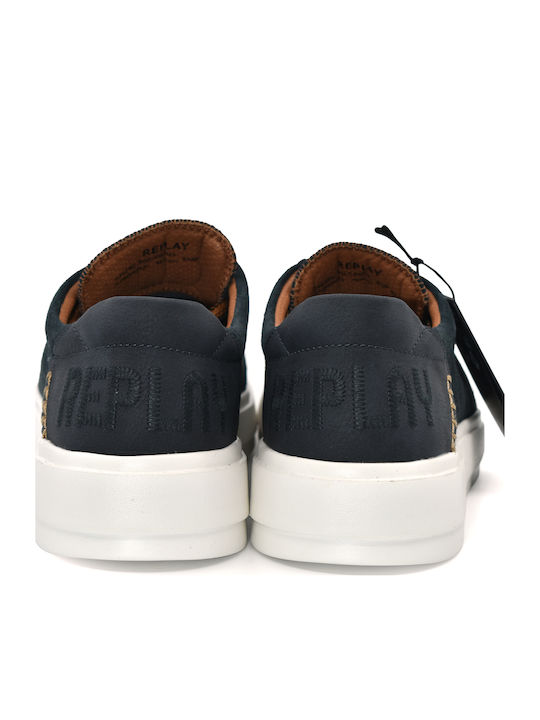 Alcyon Suede Men's Loafers In Blue Color