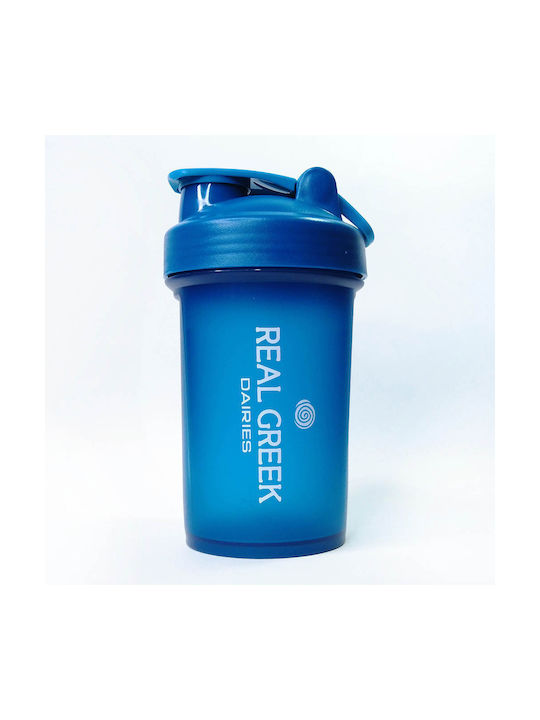 Real Greek Dairies Protein Shaker 500ml Plastic Blue