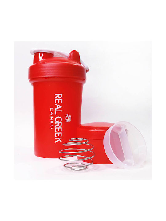 Real Greek Dairies Shaker Πρωτεΐνης 500ml Πλαστικό Κόκκινο
