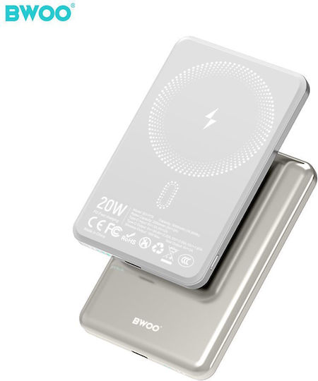 BWOO P79 MagSafe Baterie Externă 5000mAh 20W cu Port USB-C Aur