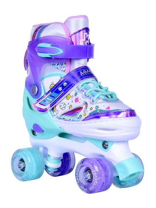 Αθλοπαιδιά Inline Αυξομειούμενα Rollers Τιρκουάζ Παιδικά