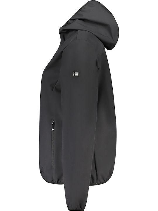 Short Women's Jacket for Winter Black