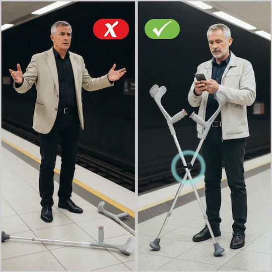Adjustable Crutch Fall Prevention Support