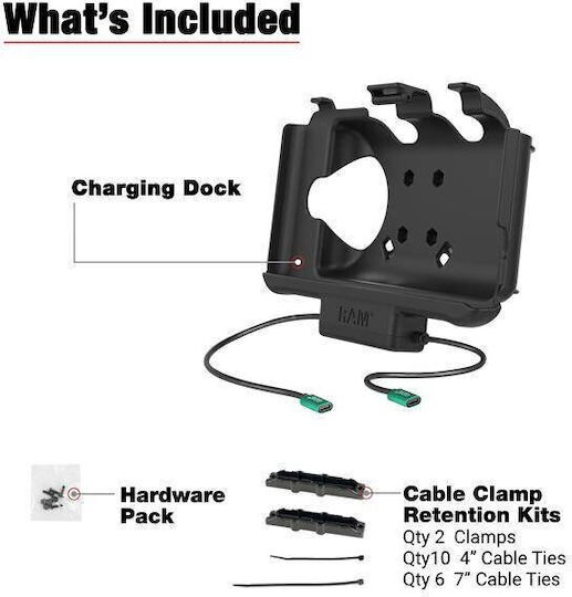 Ram Mounts Ram Usb-c Powered Dock + Usb-c Cable Samsung Tab Active5 & 3 Multicolor