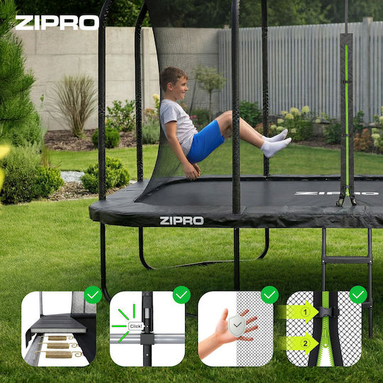 Zipro Jumppro Quadro Trambulină În Aer Liber 427x244 cm