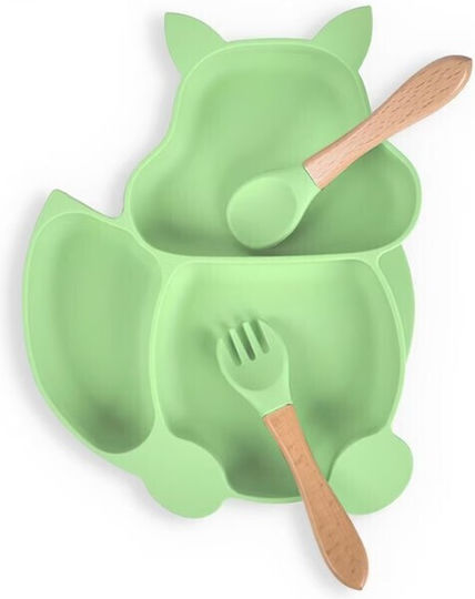 Alista Home Alista Home Baby- und Kinder-Essgeschirr aus Silikon Grünes 6er-Set