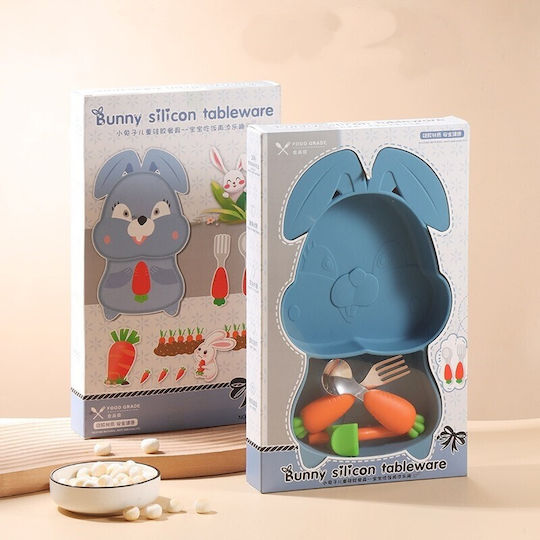 Alista Home Set De Masă Din Silicon Albastru 3 Piese