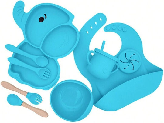 Alista Home Set De Masă Din Silicon Cu Bază Antiderapantă Gri 6 Piese Pentru 6+ Luni