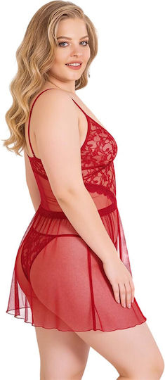 Women's Sexy Babydoll Set Plus Size 226 Primoda 3033 001 Red