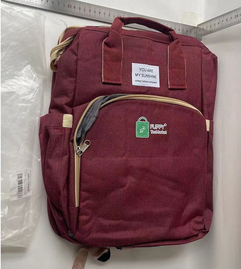 Alista Home Geantă pentru Scutece Tip Rucsac Roșie 42x32x22cm