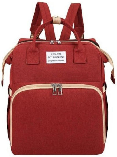 Alista Home Geantă pentru Scutece Tip Rucsac Roșie 42x32x22cm