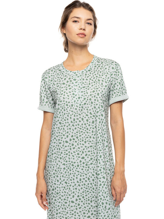 Pink Label Sommerliches Damen-Nachthemd Jade Leo
