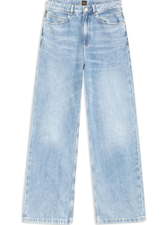 Hoch tailliert Damenjeans Light Blue