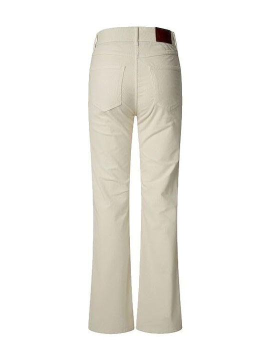 Willa High Waist Women's Jean Trousers Flared Cream