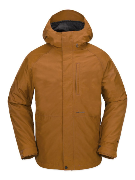 Volcom Dua Insulated G0452503-CRL Ανδρικό Μπουφάν Gore-Tex για Σκι & Snowboard Καφέ