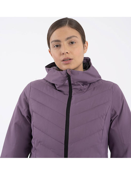 4F 4FAW23TJACF122-50S Γυναικείο Μπουφάν για Σκι & Snowboard Μωβ