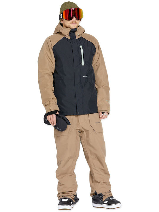 Volcom Dua Insulated G0452503-CNB Мъжко Яке Gore-Tex за Ски и Сноуборд Кафяв