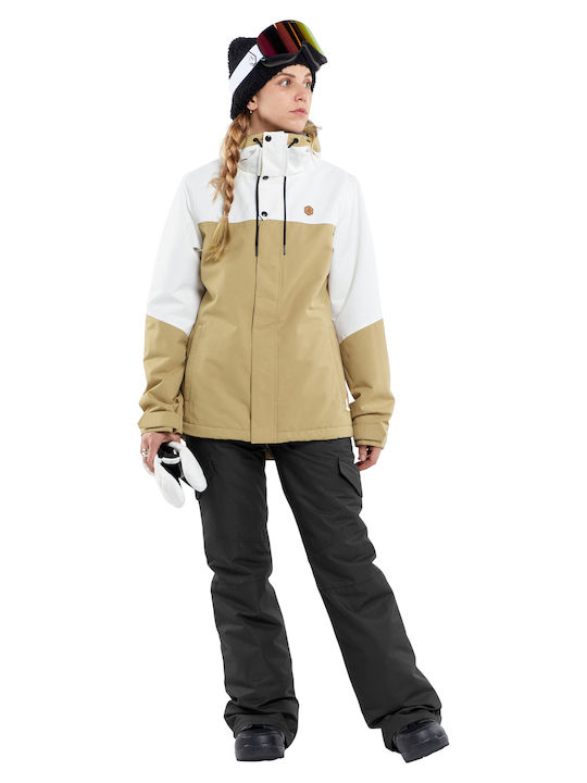 Volcom Bolt H0452413-DKA Γυναικείο Μπουφάν για Σκι & Snowboard Μπεζ