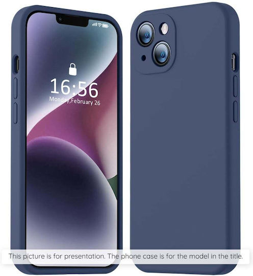 Back Cover Din Silicon Albastru Marin (Motorola Moto G57 Power, Motorola Moto G67 Power)