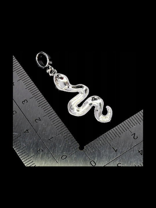 925 Silver Pendant Elegant Natural Marcasite Snake