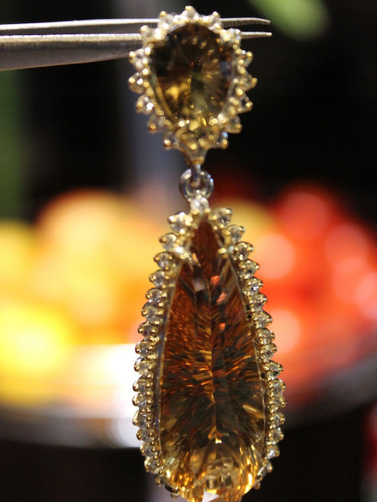 Pendant 69ct Natural Citrines White Topazes Stunning 925 Pendant 69ct Natural Citrines White Topazes Stunning 925