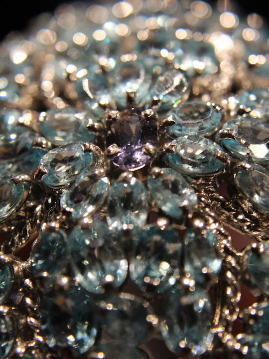 Pendant Brooch 830 Zirconia Tanzanite Certificate