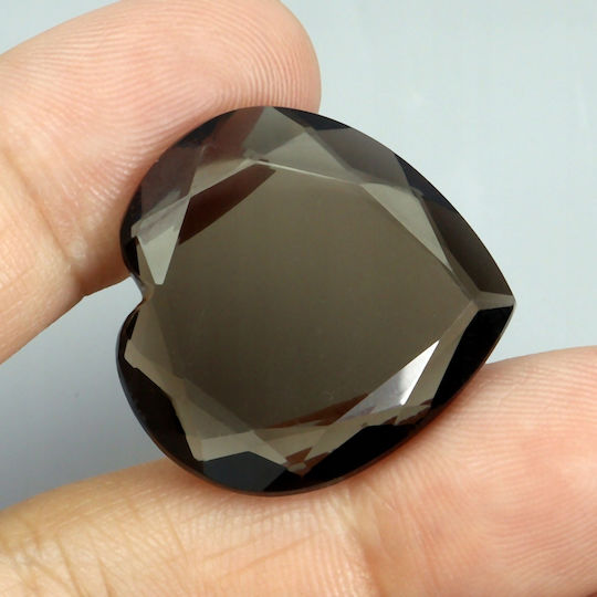 Songea Damen Ringe Mit Rauchquarz Natürlicher Stein 33.25ct Vvs Herzschliff
