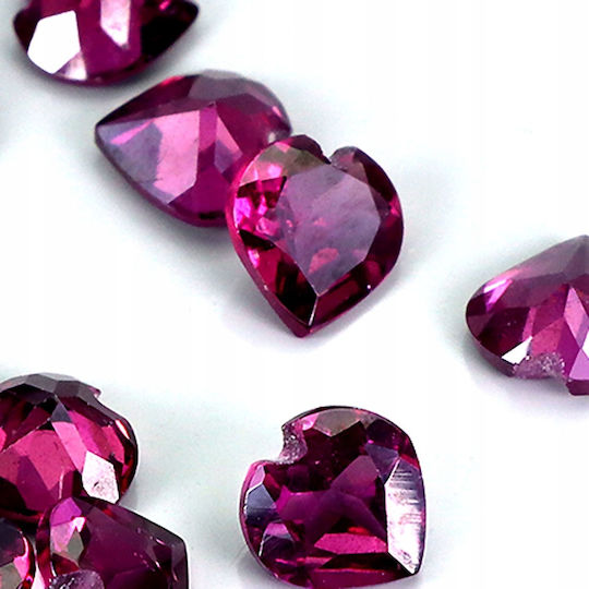 Rhodolite Granat Natürliche Steine 16 Stück Herzschliff 4,2ct