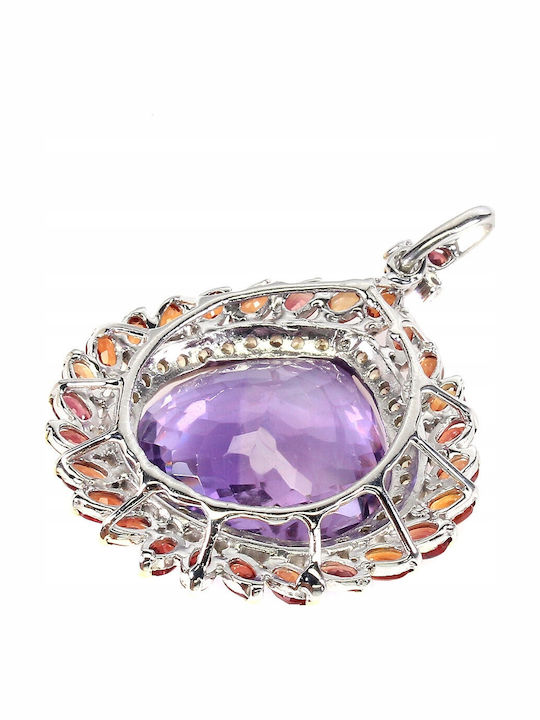 Natural Pendant 38.5ct Amethyst Tanzanite Sapphire Natural Pendant 38.5ct Amethyst Tanzanite Sapphire