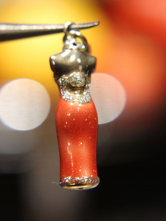 Silver Italian Pendant Charm Enamel