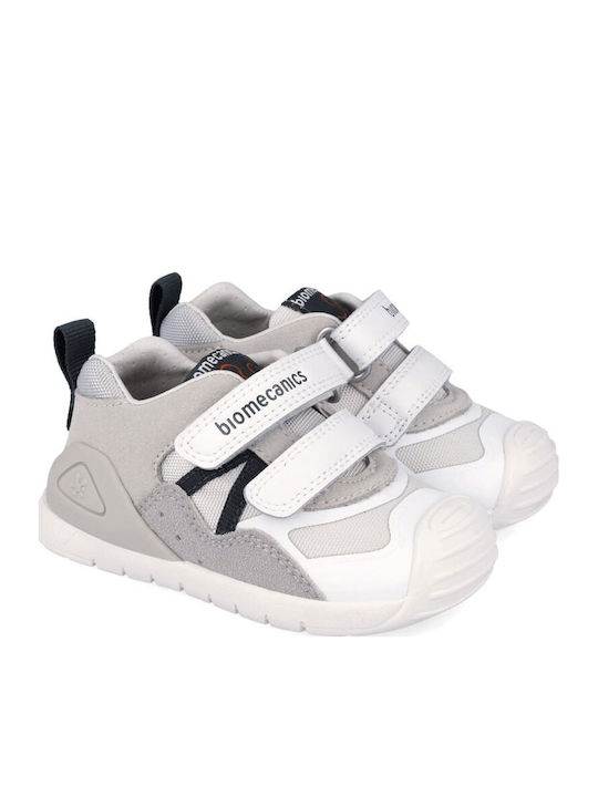 Kids Sneakers Anatomic with Hoop & Loop Closure White