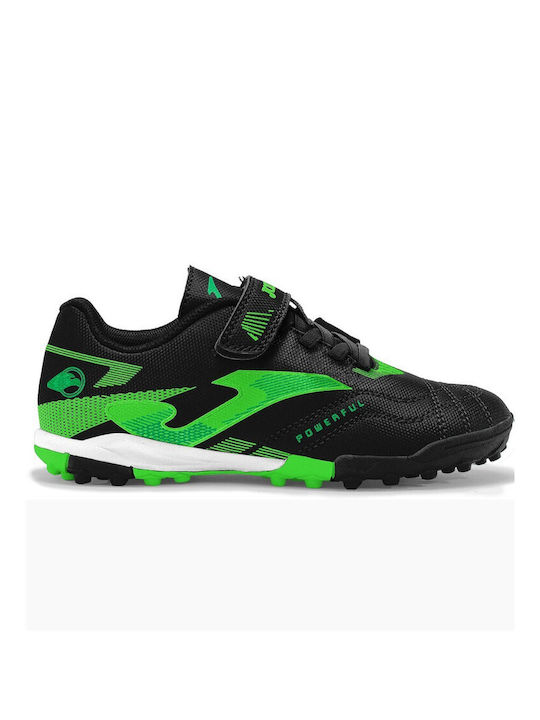 Powerful Jr TF Kids Soccer Cleats With Turf Black