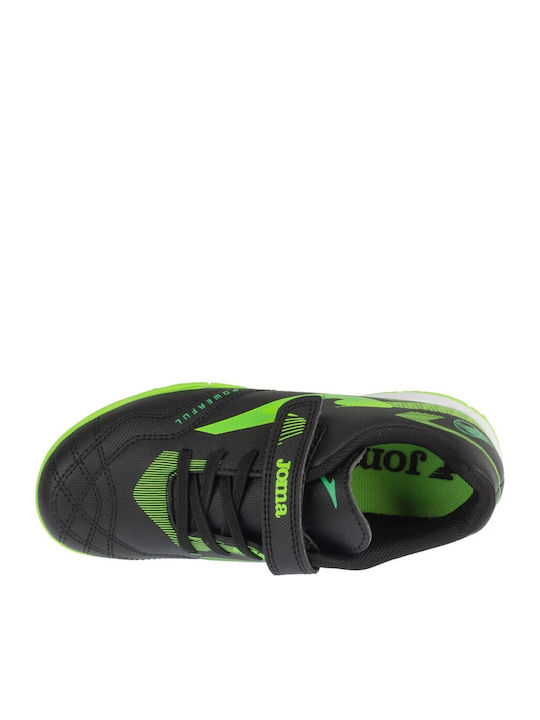 Powerful Jr TF Kids Soccer Cleats With Turf Black