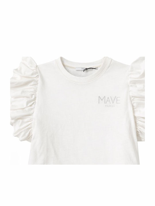 Kids Short-Sleeved Crop Top White