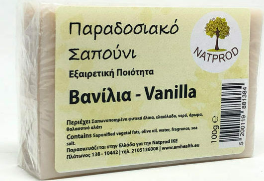 Natprod Vanilla Seifenriegel mit Olivenöl 100gr