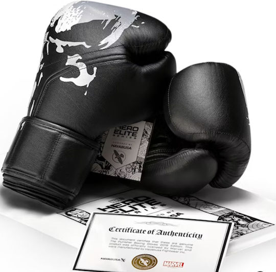 Hayabusa Γάντια Πυγμαχίας Δερμάτινα για Αγώνα Μαύρα