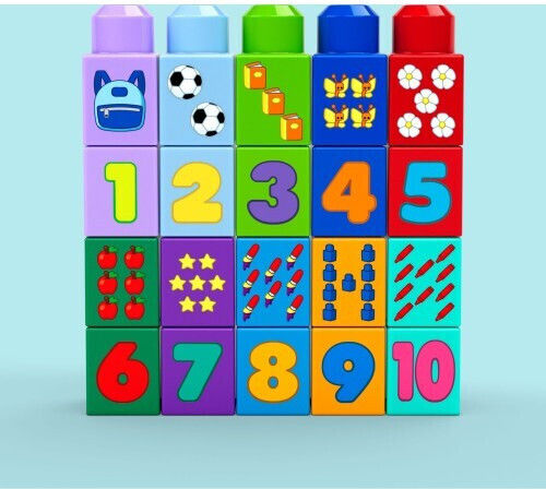 Mega Bloks Εκπαιδευτικά Τουβλάκια Σχολικό με Αριθμούς για 1.5+ Ετών 45τμχ