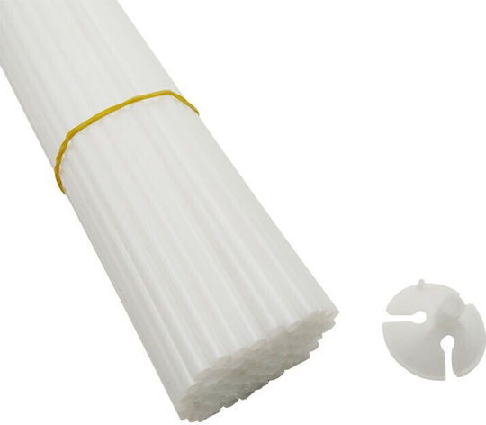 Set 100 Bețe Pentru Baloane Rozete Suporturi Din Plastic Ușor De Instalată Reutilizabilă Decor Aniversare Nuntă Zi De Naștere 40 Cm Transparent