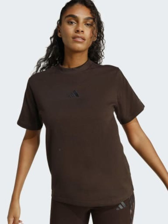 Γυναικείο Αθλητικό T-shirt Καφέ