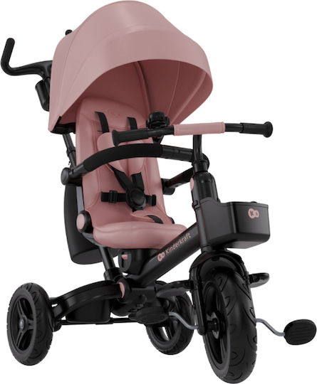 Kinderkraft AVEO 2 Plus Triciclete Pentru Copii Cu Mâner Pentru Părinți Pentru 9 Luni Roz