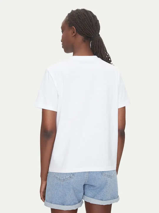 Calvin Klein Logo Tricou Damă Alb Calvin Klein Logo Tricou Damă Alb